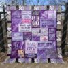 I Dont Sweat I Only Sparkle Purple Quilt Blanket Aq55  Quilt